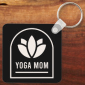 Porte-clés Maman yoga yogi mère (Verso)
