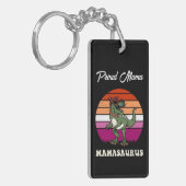 Porte-clés Mamasaurus Dinosaur drôle sur le coucher du soleil (Devant gauche)