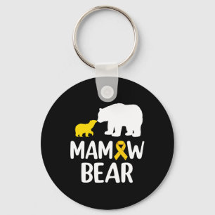 Porte-clés Mamaw Bear Chilhood Cancer Awareness Squa