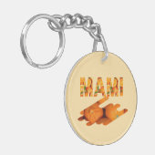 Porte-clés MAMI Orange Typography Art (Devant gauche)