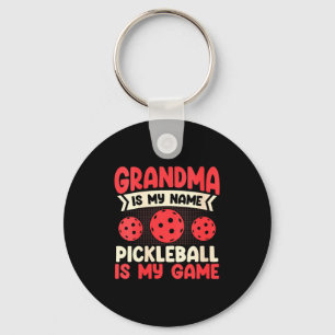 Porte-clés Mamie de pickle ball féminin est nom pickleball