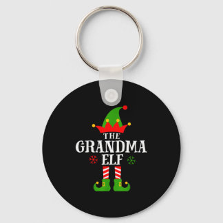 Porte-clés Mamie Elfe Drôle de Pyjama de Noël de Famille Asso