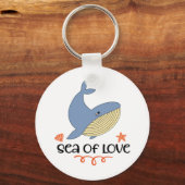 Porte-clés Mammifère marin de la baleine bleue de Kawaii (Recto)