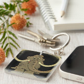 Porte-clés Mammoth de laine Vintage (Devant Droit)