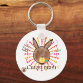 Porte-clés Mammy Round Rabbit-Cutest mom award-keychains (Recto)