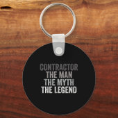 Porte-clés Man Myth The Legend Contractor Dad Funny General C (Recto)