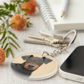 Porte-clés Manchester Terrier Peinture Art animal original (Devant droit)