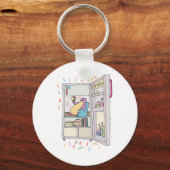 Porte-clés manchot dans le frigo (Recto)