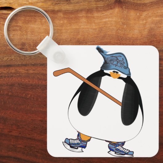Porte-clés Manchot de hockey (Recto)