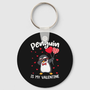 Porte-clés Manchot est mon Valentin Oiseau drôle de la Saint-
