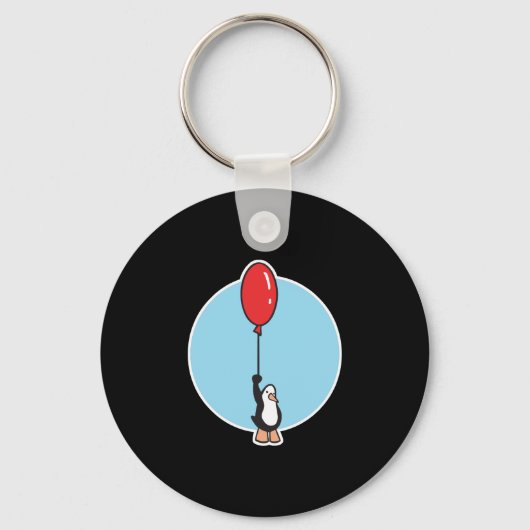 Porte-clés manchot mignon avec ballon (Recto)
