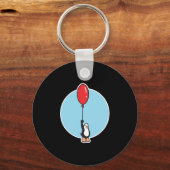 Porte-clés manchot mignon avec ballon (Recto)