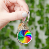Porte-clés Mandala-46556 couleur arc-en-ciel (main)