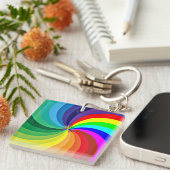 Porte-clés Mandala-46556 couleur arc-en-ciel (Devant Droit)