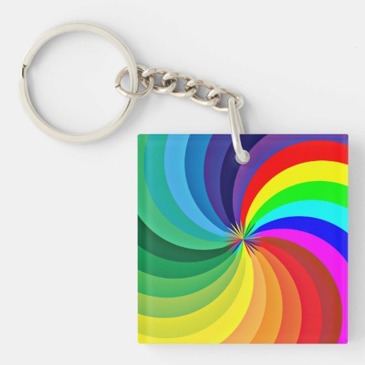 Porte-clés Mandala-46556 couleur arc-en-ciel (Devant)
