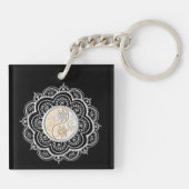 Porte-clés Mandala argent et or (Dos)