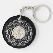 Porte-clés Mandala argent et or (Dos)