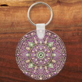 Porte-clés mandala aux tons de joaillerie – Géomét (Verso)