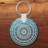 Porte-clés Mandala Blanc Laissez la mer vous libérer (Recto)