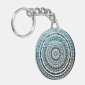 Porte-clés Mandala blanc Laissez la mer vous libérer (Devant gauche)