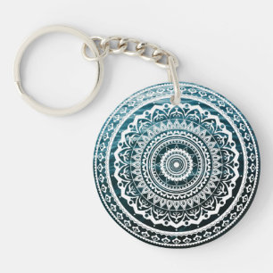 Porte-clés Mandala blanc Laissez la mer vous libérer