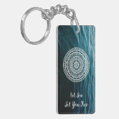 Porte-clés Mandala Blanc Laissez la mer vous libérer (Devant gauche)