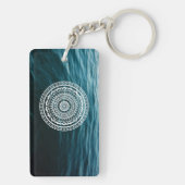Porte-clés Mandala Blanc Laissez la mer vous libérer (Dos)