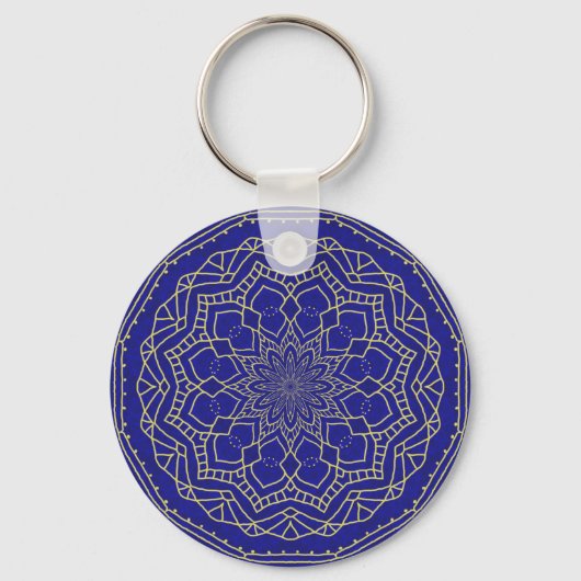 Porte-clés Mandala bleu (Recto)