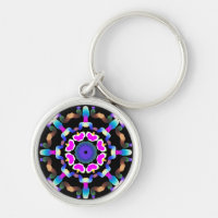 *~* Mandala bleu rose néon en noir