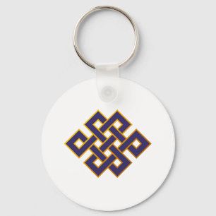 Porte-clés Mandala Blue Karma Bouddhisme noeud éternel