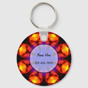 Porte-clés Mandala brûlant de fleur