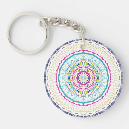 Porte-clés mandala coloré (Devant)