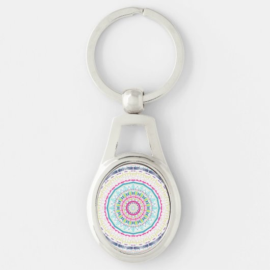 Porte-clés mandala coloré (Devant)