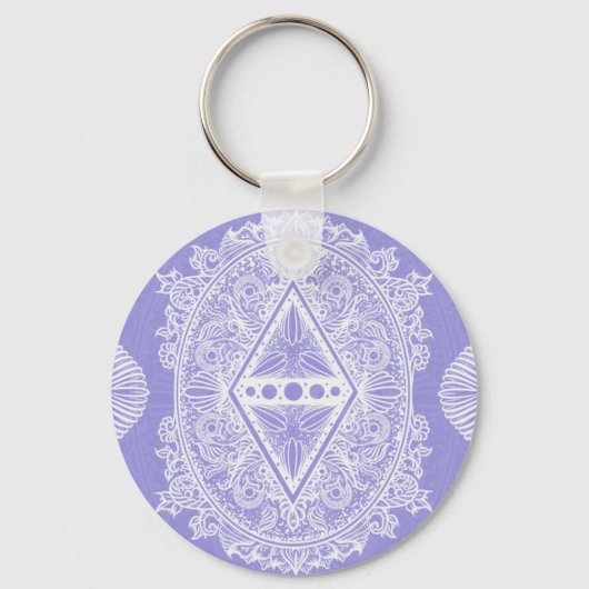 Porte-clés Mandala de diamant céleste (Recto)
