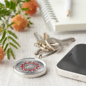 Porte-clés Mandala de fleur de bijou orné (Côté)