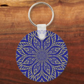 Porte-clés Mandala de la Fleur Dorée (Recto)