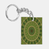 Porte-clés Mandala de la roue verte / Grünes Rad Mandala (Devant gauche)