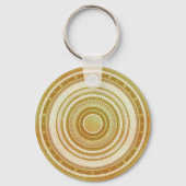 Porte-clés Mandala d'or et de paillettes (Recto)