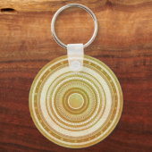 Porte-clés Mandala d'or et de paillettes (Recto)