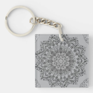 Porte-clés mandala élégant, anneau de clé boho chi