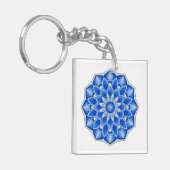 Porte-clés Mandala en bleu (Devant gauche)