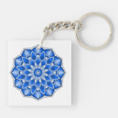 Porte-clés Mandala en bleu (Dos)