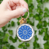 Porte-clés Mandala en bleu (Main)