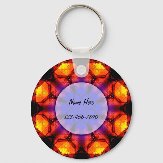 Porte-clés Mandala Fleur Brûlante (Recto)