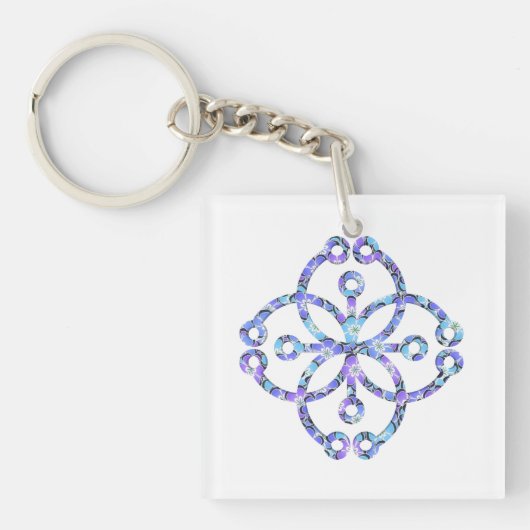 Porte-clés Mandala Floral (Devant)