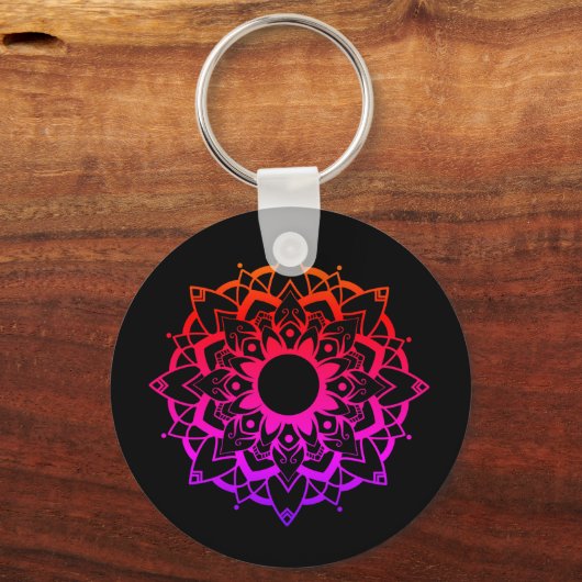 Porte-clés mandala géométrique (Verso)