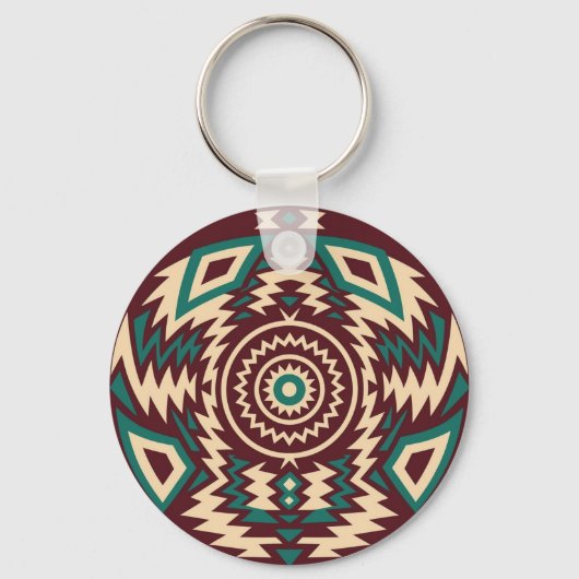 Porte-clés Mandala géométrique inspiré de la tribu (Recto)
