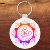 Porte-clés mandala géométrique simple (Verso)