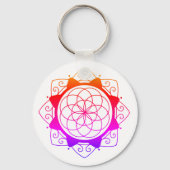 Porte-clés mandala géométrique simple (Verso)