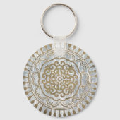 Porte-clés Mandala Gold Design (Recto)